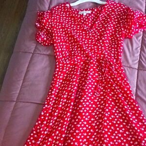 Summer dress faux wrap